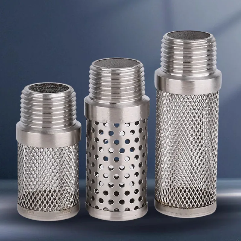 SUS304 filter cartridge High temperature and corrosion-resistant external filter Mesh tube cartridge with screw nut interface