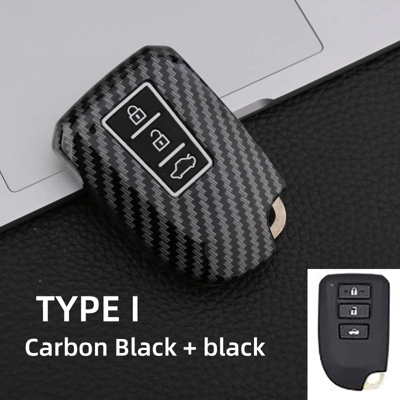 New Carbon ABS Car Key Cover for Toyota Vios Yaris 2013 2014 2015 2016 Yaris L Hiace Key Case Protective Case