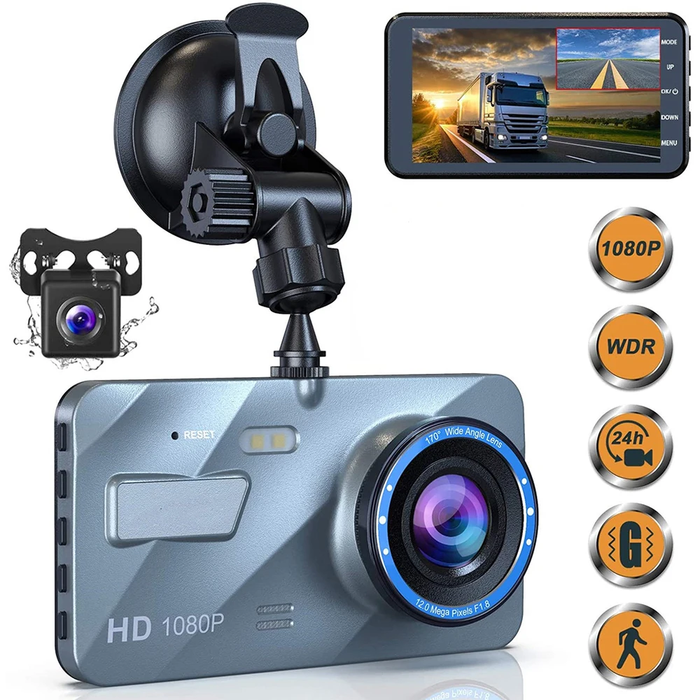 Dash Cam Car DVR Full HD 1080P Rear View Car Camera Drive Video Recorder Black Box Night Vision Dashcam Car Accessories G-sensor