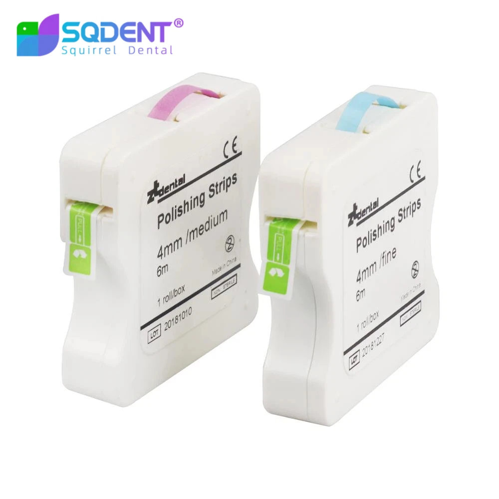 SQDENT Polishing Strip Roll 4mm Resin Tooth Grinding Sanding Teeth Whitening Dental Tool Dentist Material|Dental Drills&Brushes|