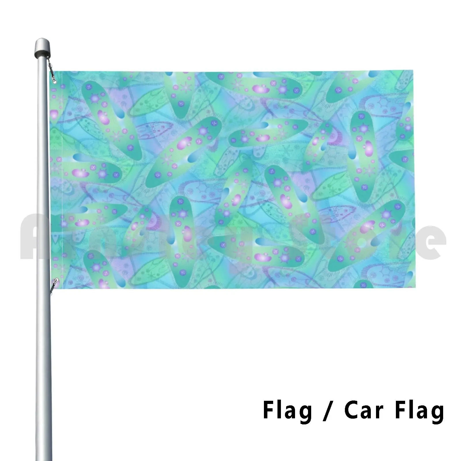 Paramecium Flag Car Flag Funny Paramecium Science Biology Microorganism Cells Nucleus Mitochondria