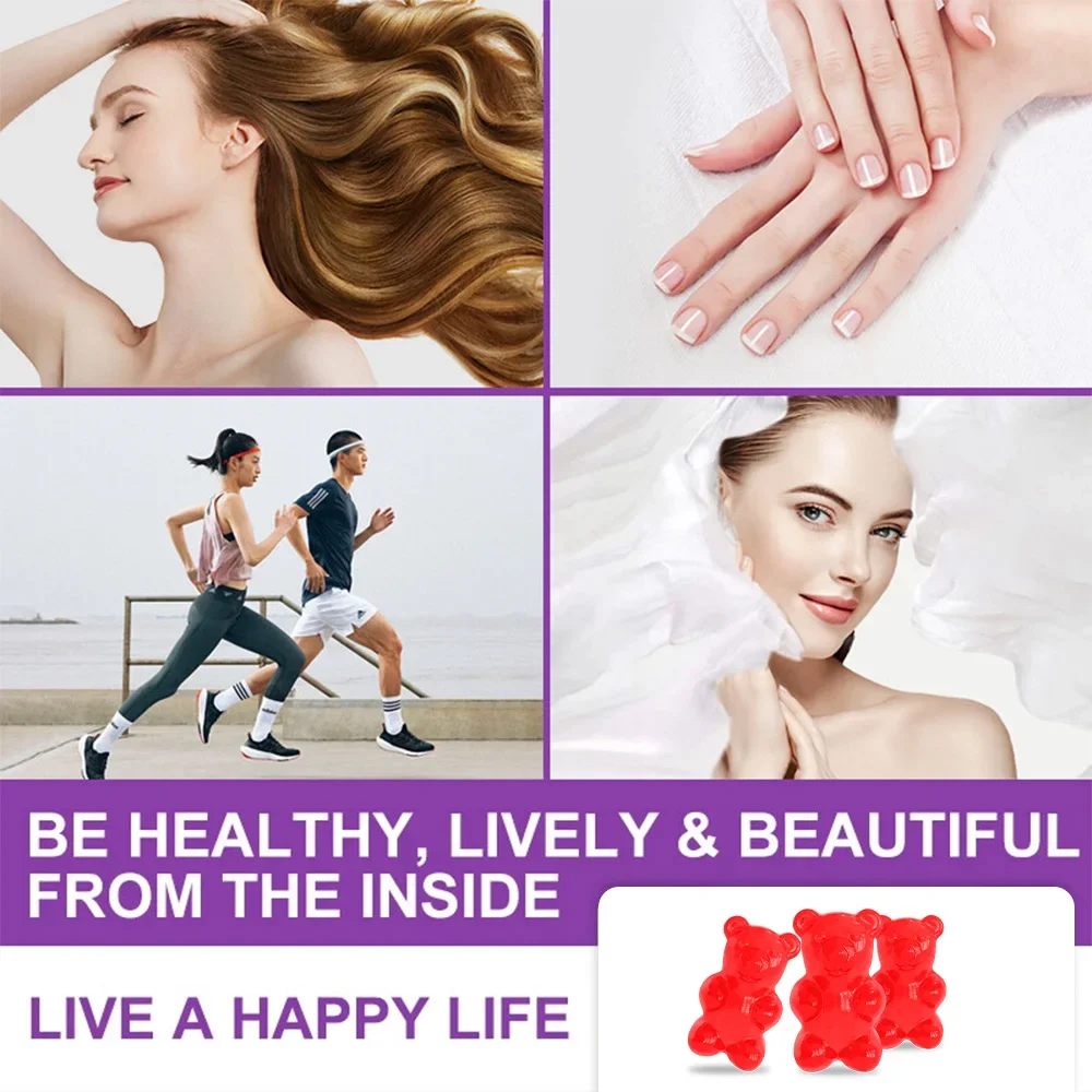 10,000 ماك جرام من علكات البيوتين - تعزز نمو الشعر، ويقوي الأظافر، ويحافظ على البشرة الصحية، وتنظيم عملية التمثيل الغذائي