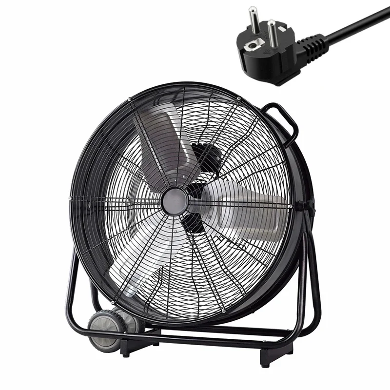 

220V Industrial High Velocity heavy duty industrial DC motor cooling air floor move Drum Fan