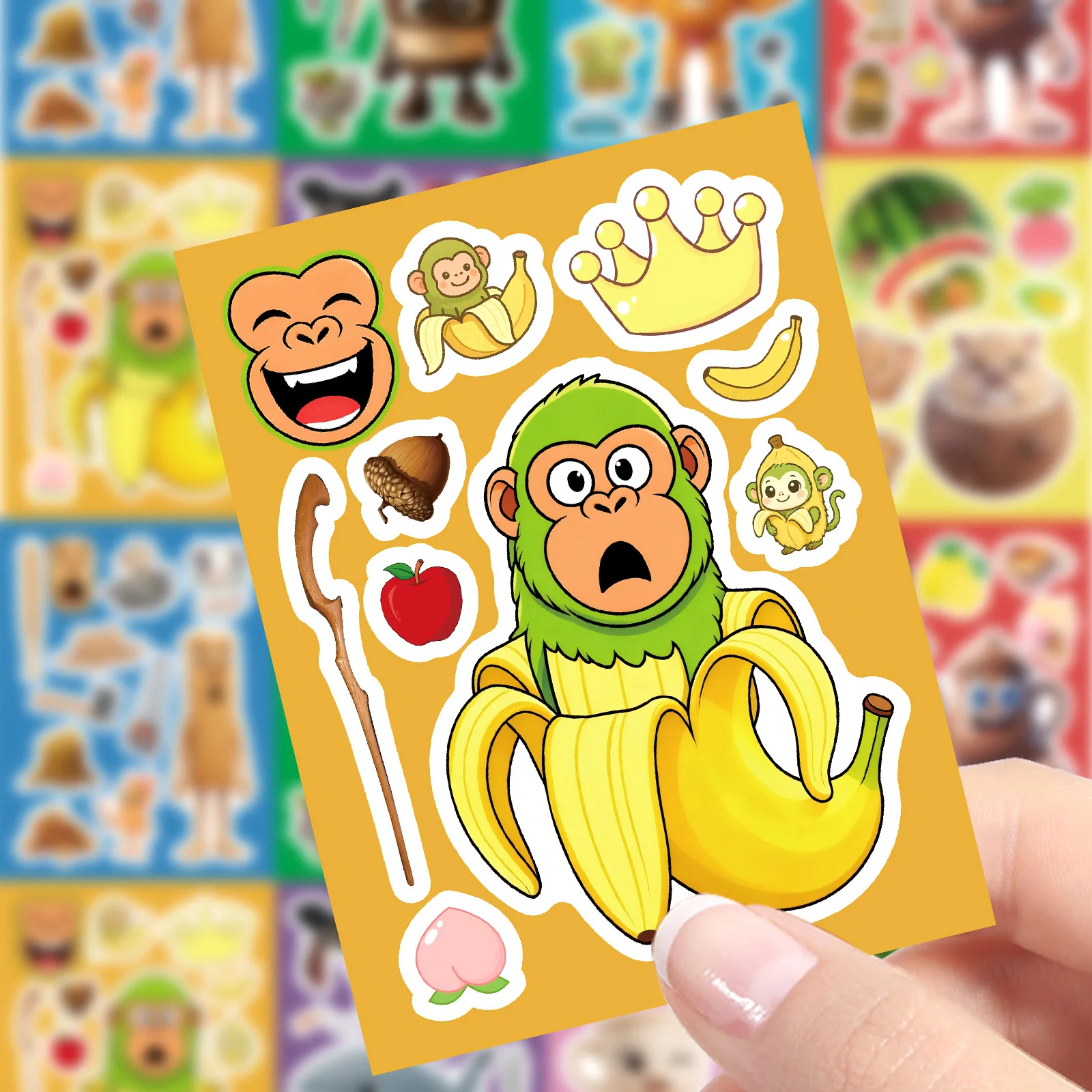 8/16 ورقة تونغ تونغ صحور الإيطالية Brainrot AI Abstrac لغز ملصق DIY بها بنفسك محمول الأمتعة سكيت الكتابة على الجدران الشارات للهدايا