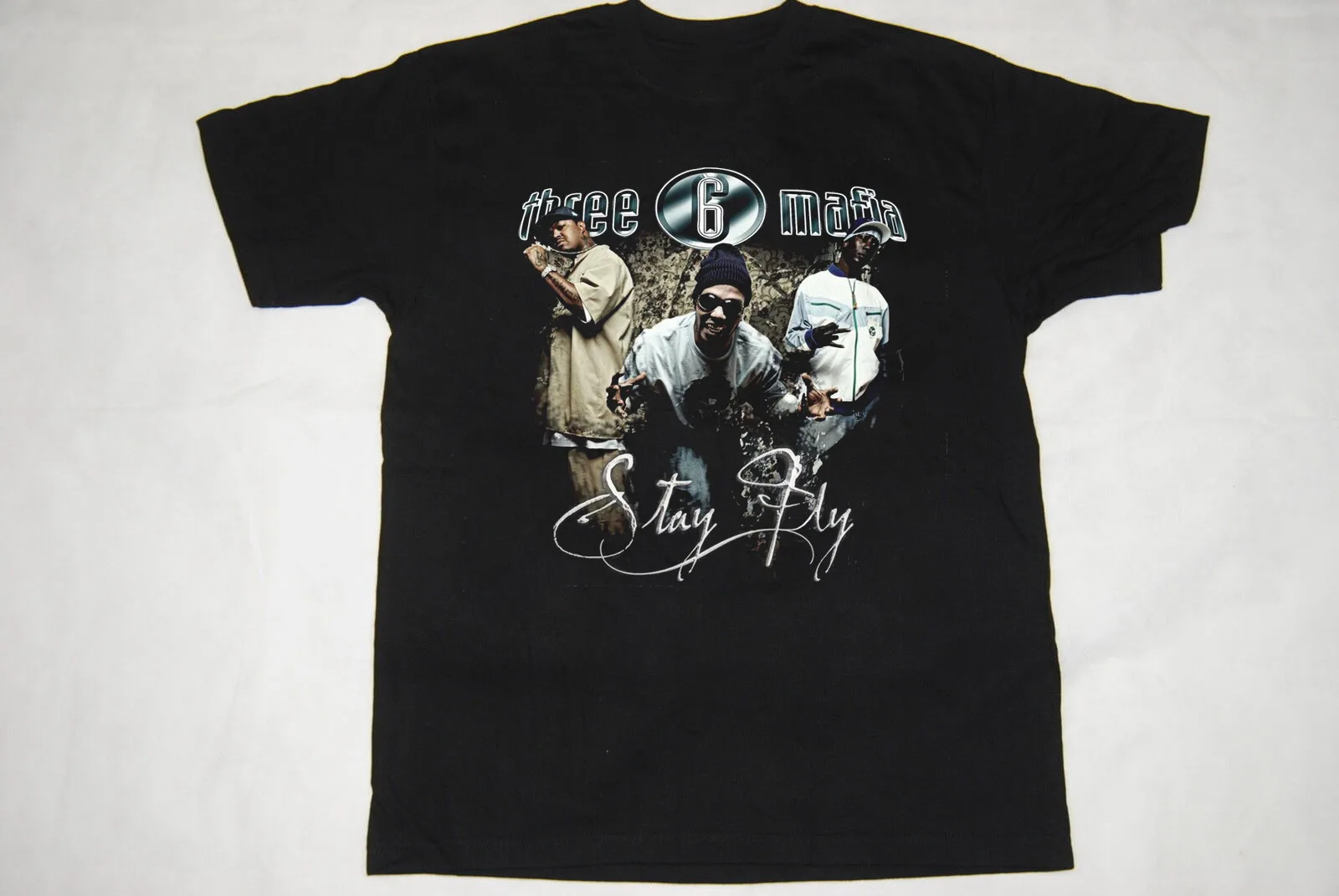 Three 6 Mafia Gift For Friends Black T-Shirt Cotton All Size PP840