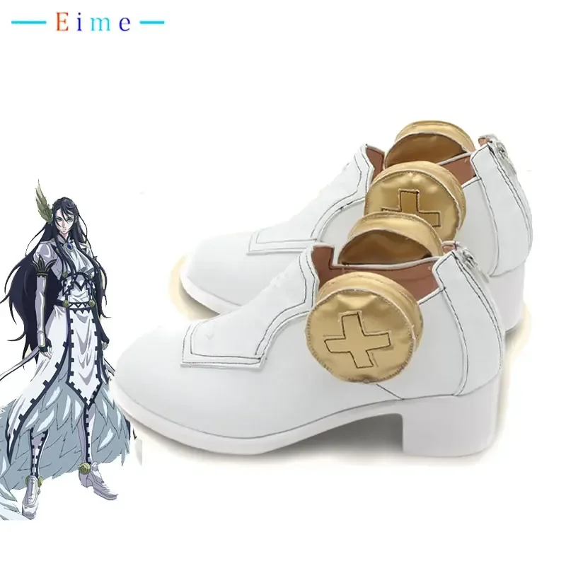 Brunhild Cosplay Shoes Anime Record of Ragnarok Cosplay Props White High Heels big size Halloween Carnival Boots Custom Made