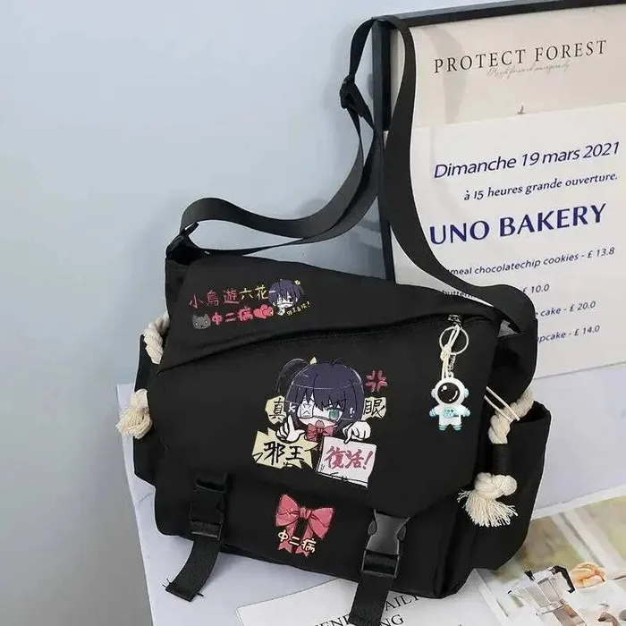 

Любовь, Чунибё и другие иллюзии, косплей Takanashi Rikka, нейлоновая ткань, мультяшная студенческая сумка-мессенджер для кампуса, сумка через плечо, аниме-игра