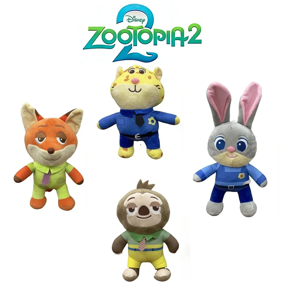 stock 2025 New Movie Zootopia 2 Cartoon Character Plush Toys Cute Rabbit Fox Sloth Leopard Toy Children Birthday festival Gifts