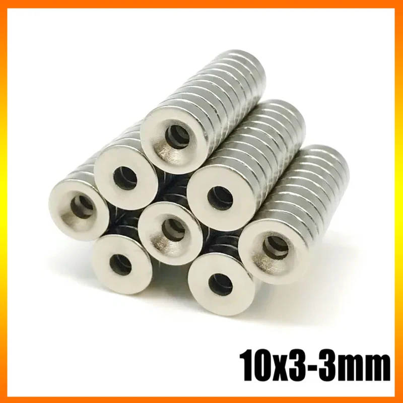 10x3-3mm Magnet 5/10/50/100/500/1000pcs Hole Round Shape Fridge Diy Craft Refrigerator Garage Tool Office 10*3-3mm Accessory