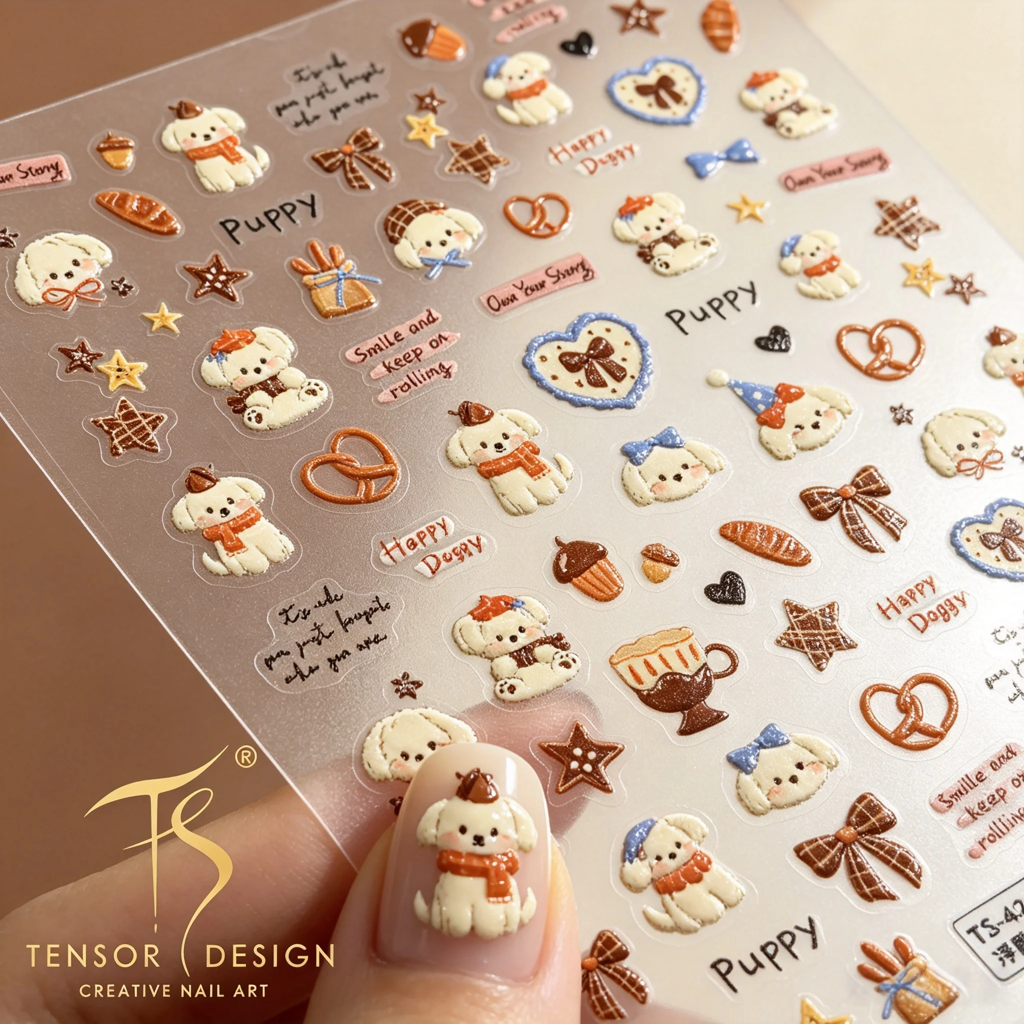 Nail Art Elegan - Autocollants pour ongles TENSOR NAIL, motif
