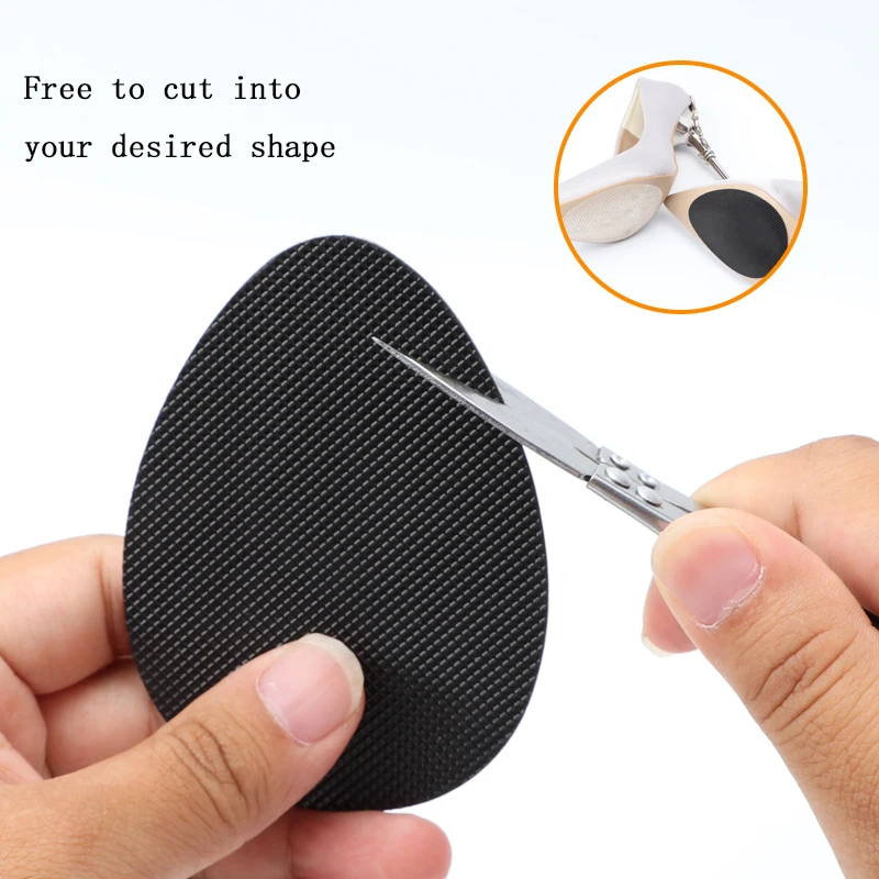 Woman high heel soles Protection pad self-adhesive Rubber mat Forefoot non-slip Wear-resistant sole protection pad 2 pcs/1 Pair