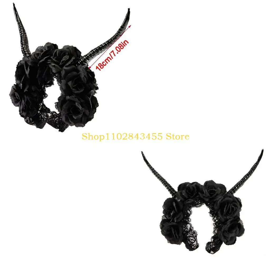 

49MC Teen Cosplay Antelope Horn Hairband Hair Hoop Makeup Masquerades Party Music Festivals Role Play Headpieces