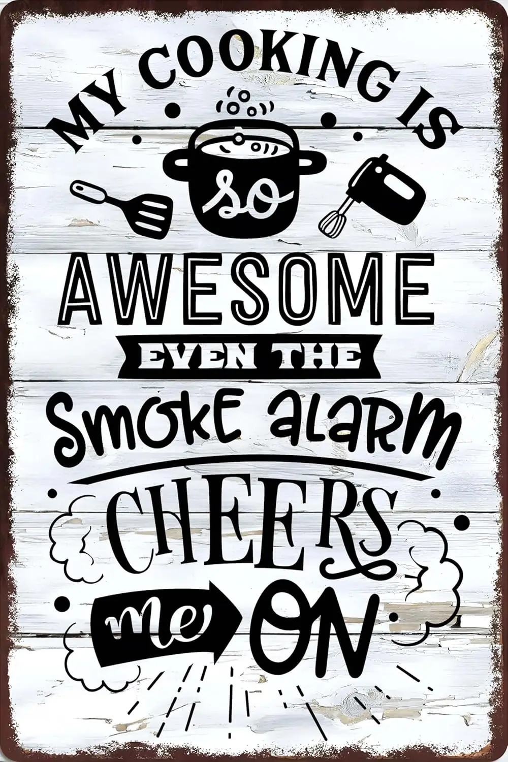 1p,Artlunar My Cooking is Awesome Metal Tin Sign Wall Decor Retro Kitchen Signs,Home Kitchen Decor Gifts ch (9660)