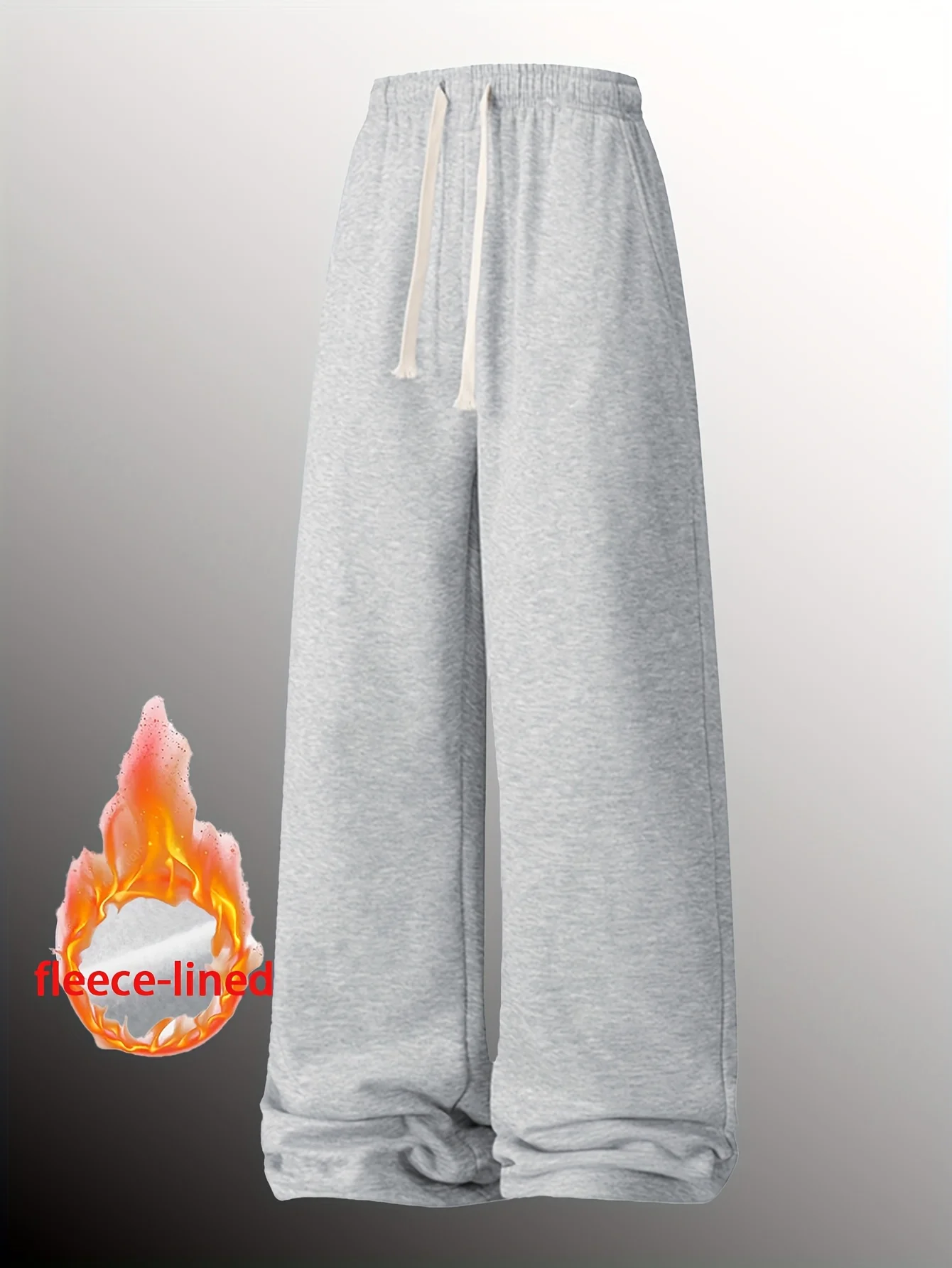 

Men's Autumn Winter Stylish Solid Color Stretch Waist Wide-leg Pants Comfortable and Casual Versatile Streetwear Oversized