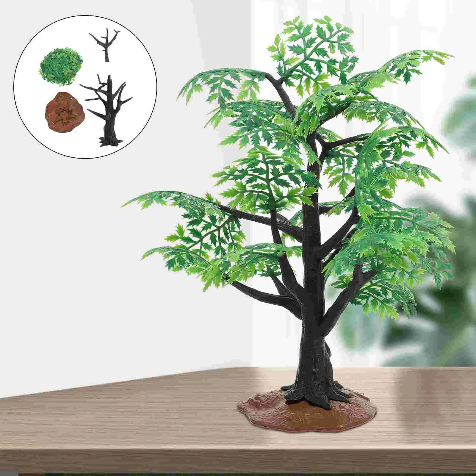 

Artificial Maple Model Small Plants Garden nament Tree Office Succulent Premium Plastic Creative Design Compact