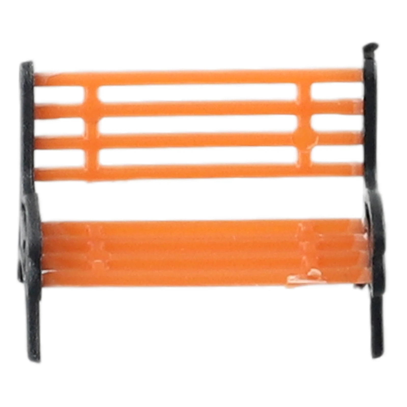 High Quality Practical Brand New Exquisite Model Park Bench Garden Decoration Bench Chair Plastic Street Layout 10Pcs