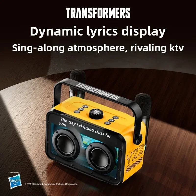 

Колонка в механическом стиле с двумя диафрагмами, двумя микрофонами для домашнего караоке, для дуэтов, для использования на улице и дома, Bluetooth-колонка.