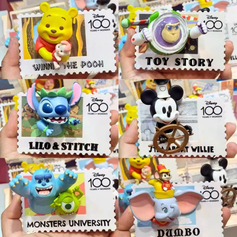 

MINISO Disney 100th Anniversary Stamps Stitchse MrSanders Mickey Mouse Minnie Mouse Cartoon Character Periphery Fridge Stickers