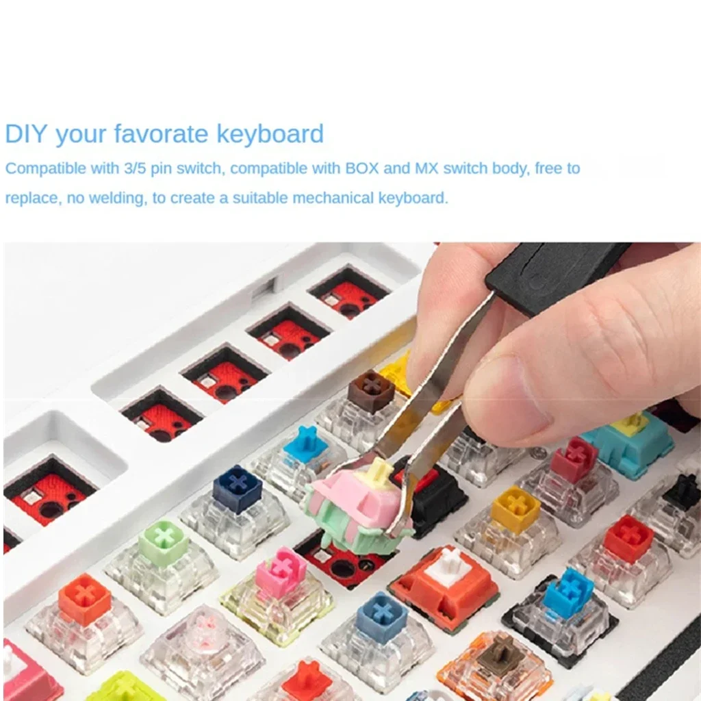 Imagem -05 - Mathew Tech Kc108 Teclado Mecânico de Três Modos Clássico 108 Teclas Layout Tamanho Completo Teclado Rgb Hot Swap para Jogos e Escritório