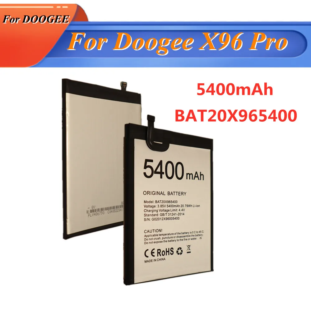 5400mAh BAT20X965400 Battery For Doogee X96 Pro X96Pro Phone Batteries Fast Shipping