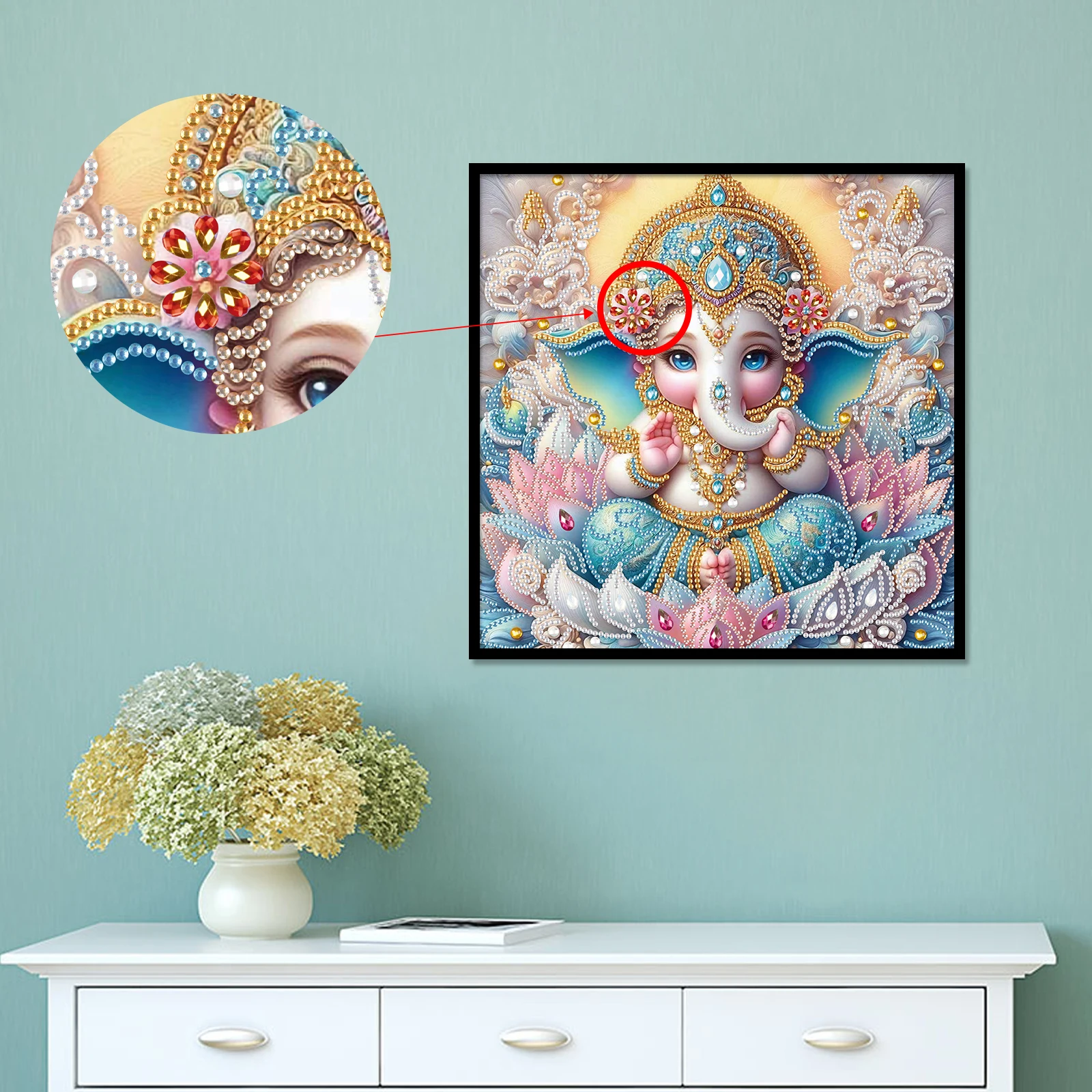 DIY Cute Elephant 5D Special Shape Diamond Art Kits for Beginners,Diamond Art Painting Kits for Home Wall Decoration Gift