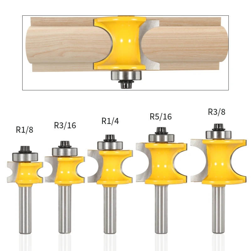 8MM Shank Bull Nose Radius Bit Router Bit Woodworking Milling Cutter For Wood Tools