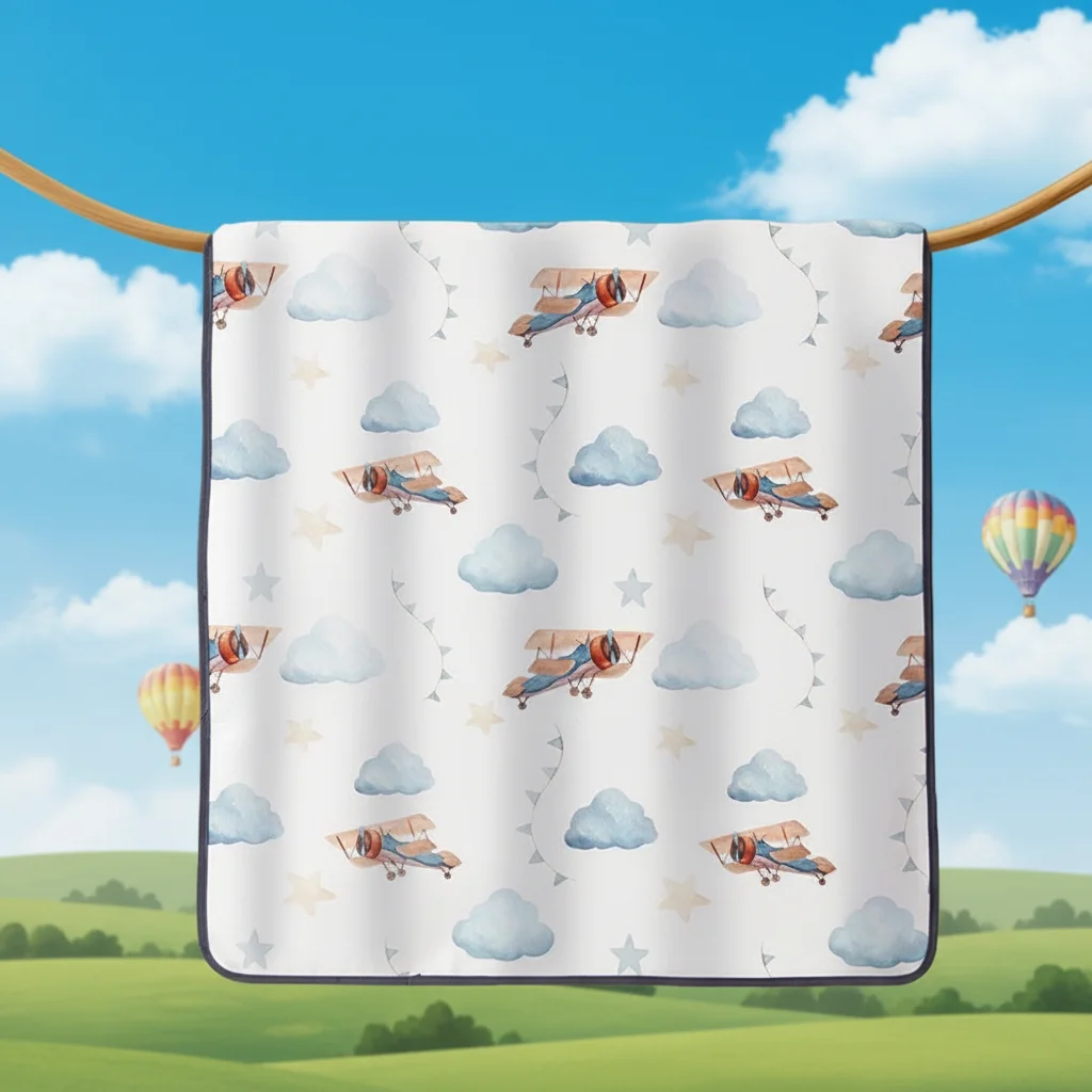 Waterproof Baby Urine Mat Breathable Cloth Bedding Urine Pads Cute Cartoon Baby Diaper Changing Mat Baby Bed Protector Diaper