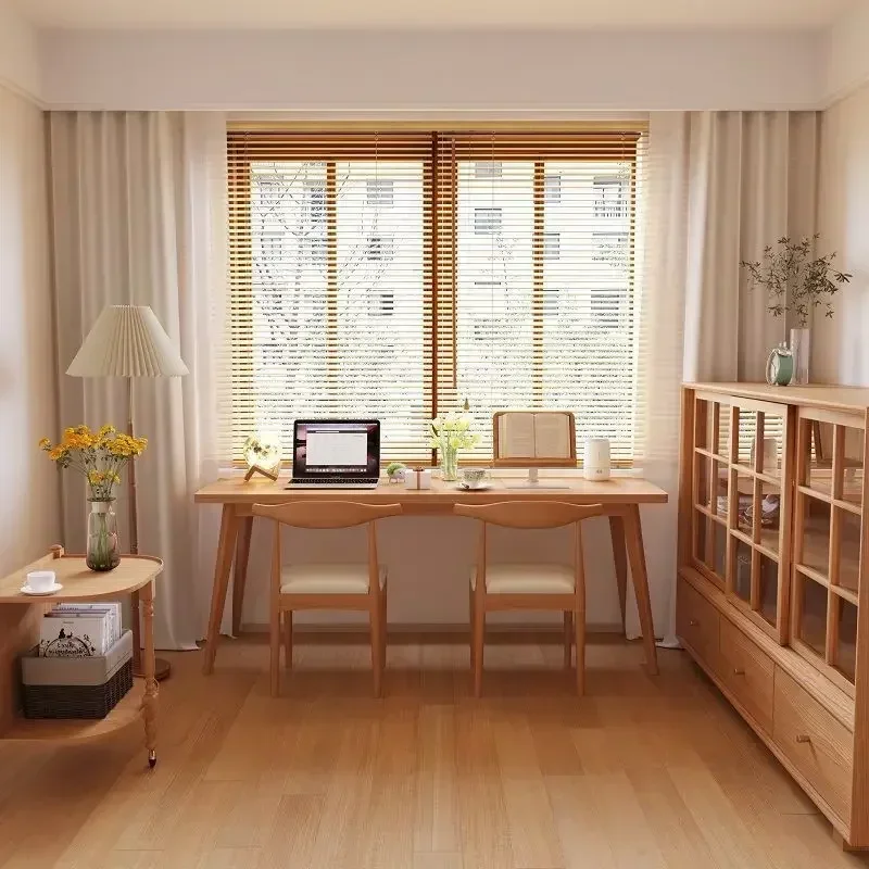 Long Table Internet Celebrity Rectangular Desk Home Double Desk Modern Simple Computer Desk Solid Wood Leg Workbench