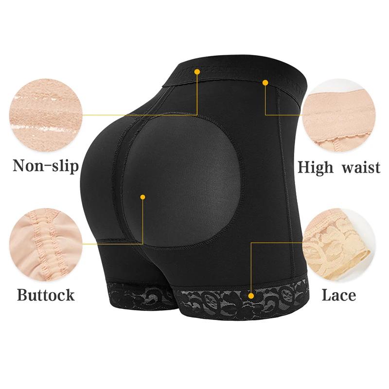 Women Slimming Panty Seamless Butt Lifting Body Shaper BBL Shorts Tummy Control Waist Trainer Lace Under Dress Underwear Corset