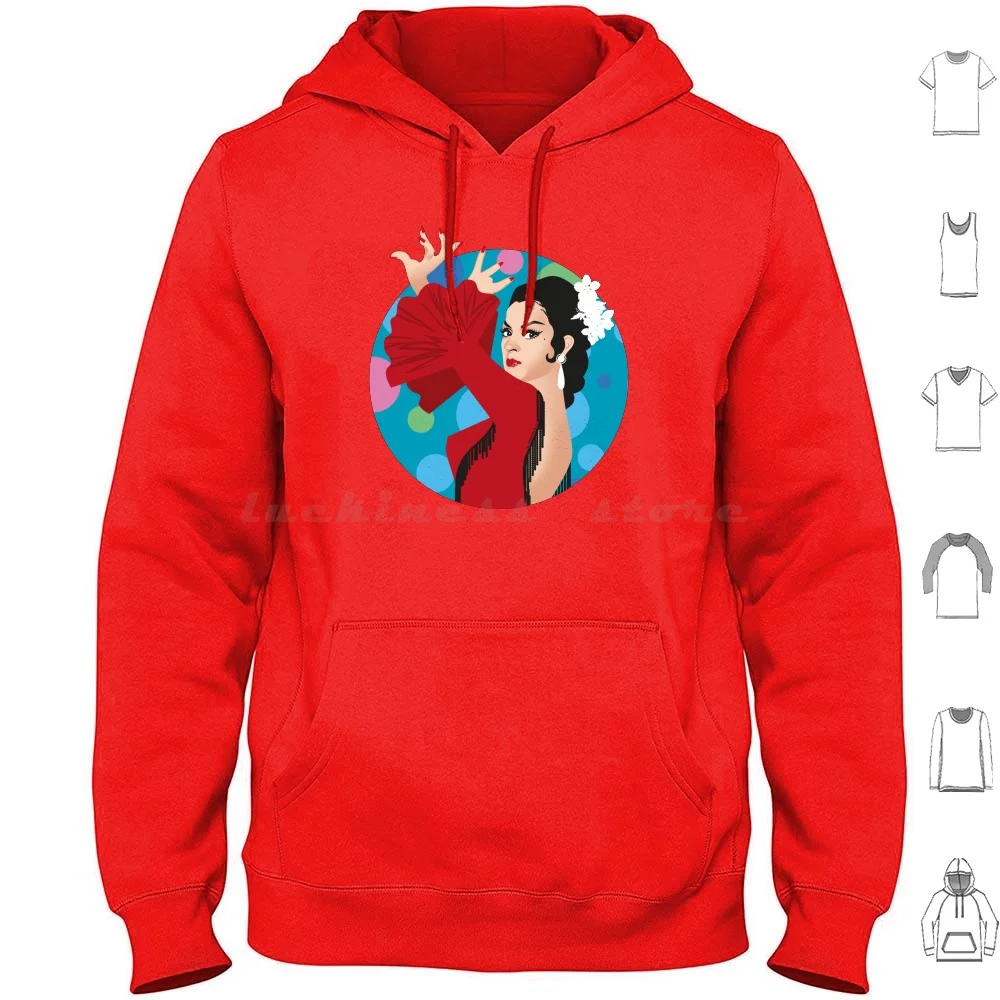 Faraona Hoodie Cotton Long Sleeve Alejandro Mogollo Art Alejandromogolloart Alemogolloart Flamenco Cantaora Lola Flores Singer