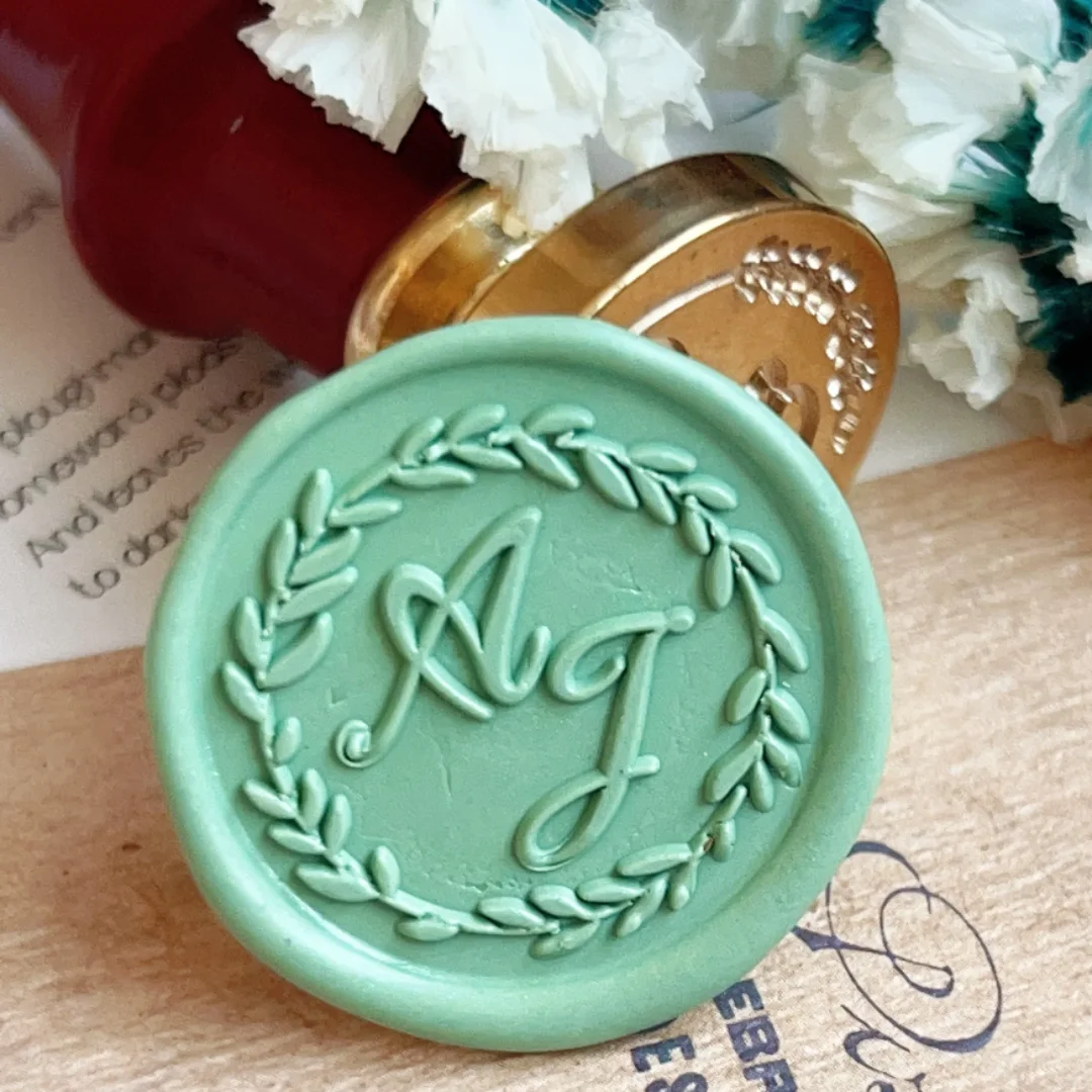 

Personalized Wedding Wax seal stamp with 2 initials,Custom wedding sealing wax stamp Invitation Seal Stamp.initials wax seal