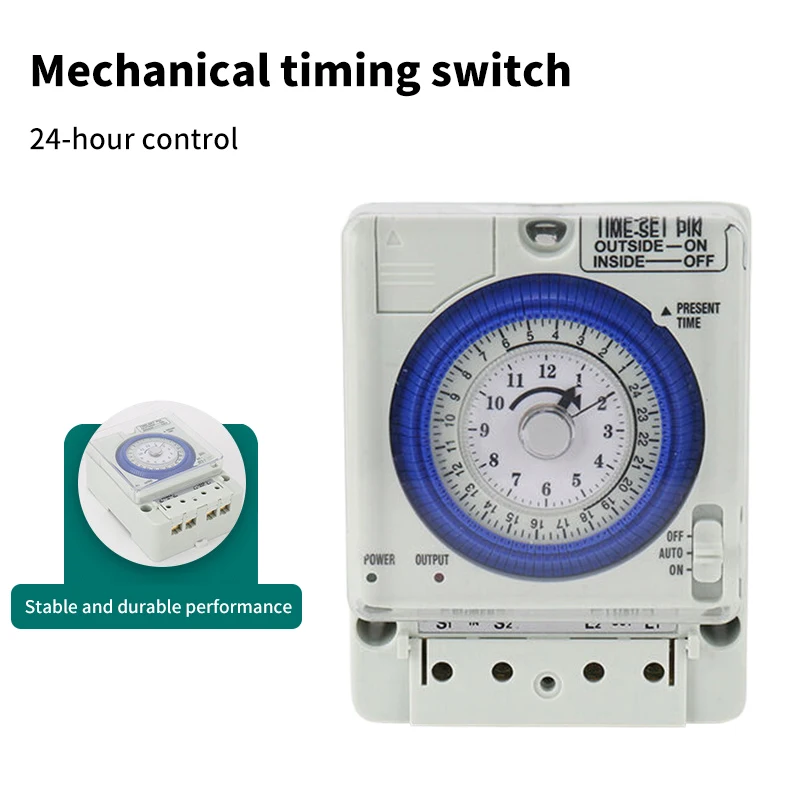 24Hours Timer Switch Timer Plug In Mechanical Grounded Programmable Smart Countdown Switch Socket Automatic Industrial Timer