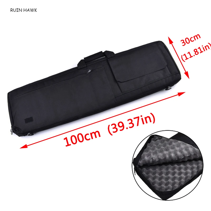 Outdoor Sports Tactical Rifle Bag 85cm 100cm Rifle Air Gun Leather Case Hunting Shooting Color Bullet Equipment Gun Shoulder Bag