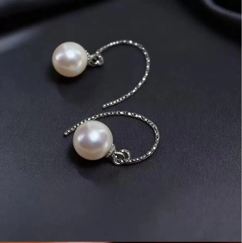charming pair of 10-11mm 9-10mm south sea round white pearl earring 925s  earings  earrings for women  real pearl