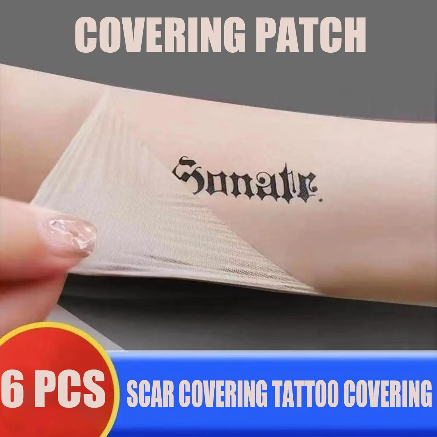 6PCS Tattoo Cover Up Tape Waterproof Ultra Thin Patch Pads Concealer Bruise Stretch Scar Dark Spots Vitiligo Skin Makeup Sticker