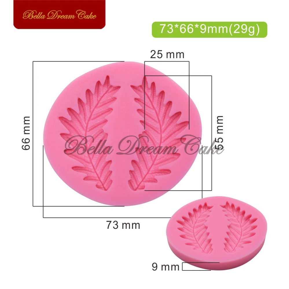 3D Small Leaf Design Silicone Mold DIY Cupcake Topper Chocolate Fondant Mould Handmade Clay Model Cake Decorating Tools Bakeware