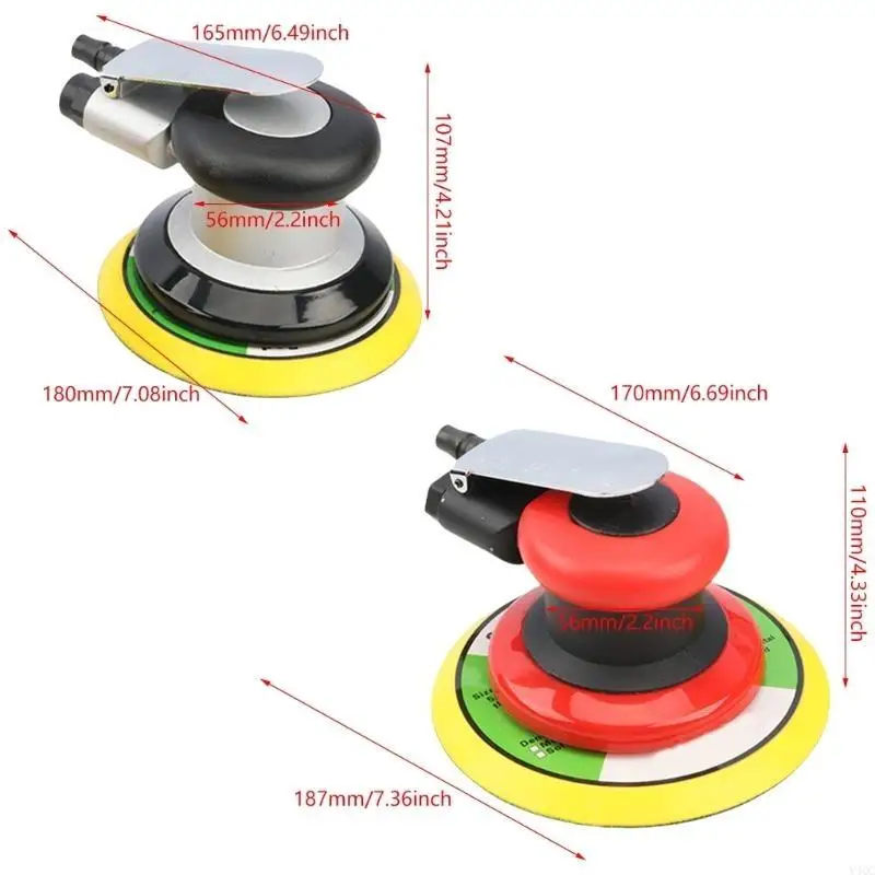 

Woodworking Pneumatic Orbital Sander Air Grinder 5inch/6inch Vacuum Eccentric Polishing Grinding Machine Disc Grinder Y4QC