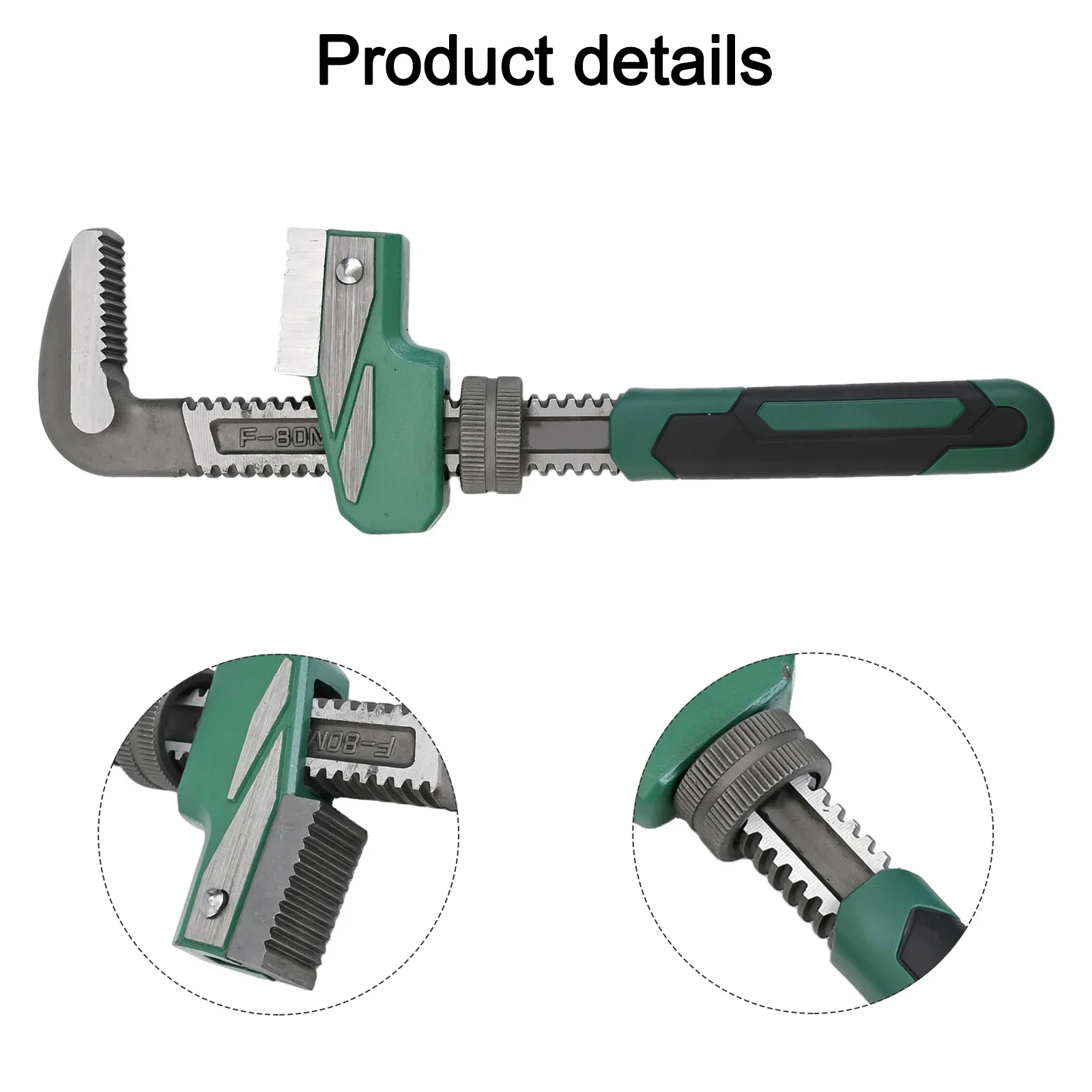 

Adjustable Wrench F Type Clamp DIY Projects 285*85*24mm High Carbon Steel Material Tight Bite Worm Knurled Nut