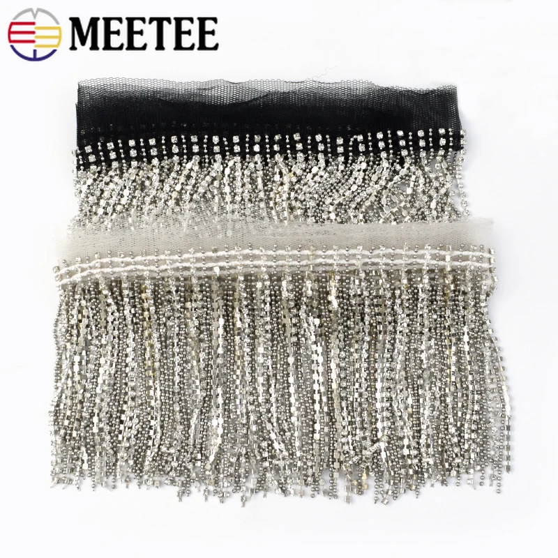 

1/2/3Yards 9cm Rhinestone Tassel Fringe Lace Glitter Beaded Tassels Laces Garment Curtain Decorative DIY Sewing Accessories