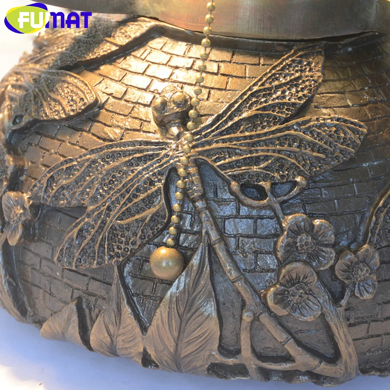 FUMAT LED Table Lamp Stained Glass Dragonfly LED light Living Room Bedside table lamps Copper Table Lights Indoor Lighting image 3