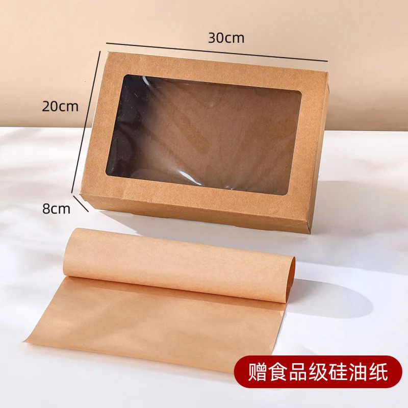 Custom Outdoor Camping Disposable Picnic Box Kraft Paper Lunch Box Fruit Bento Box Picnic BBQ Box Packing Box