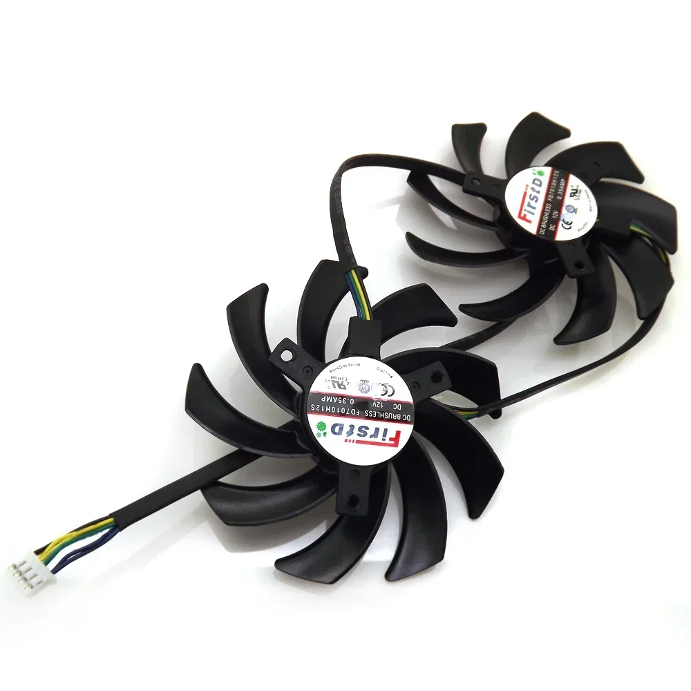 2pcs/lot FD7010H12S 85mm For Sapphire R9 280X VAPOR-X R9 270X HD7950 HD7970 Graphics Card Cooling Fan 4Pin
