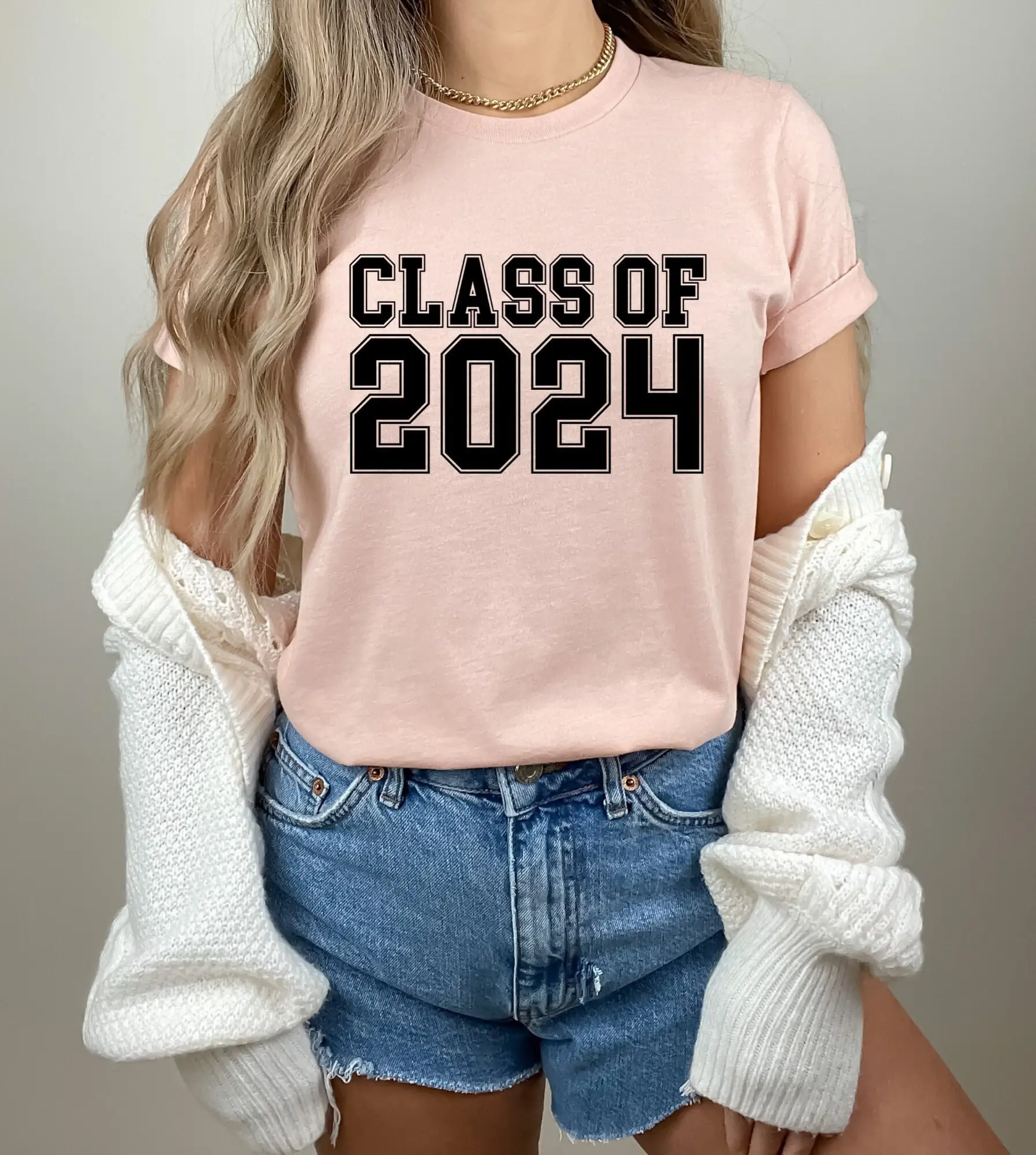 Class of 2024 T Shirt Graduate Squad Senior Crewneck for Back to School