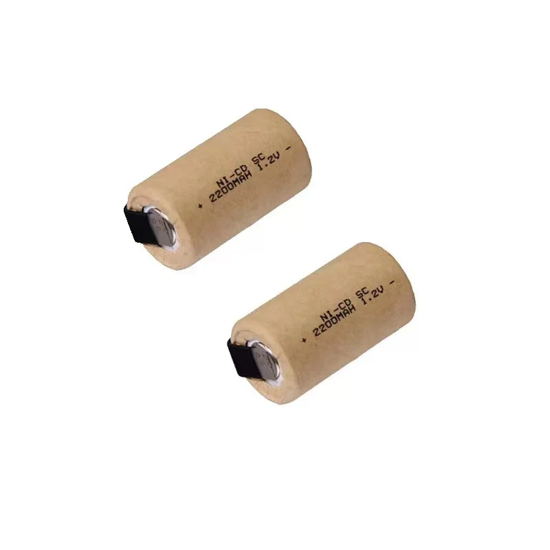 SC 1.2V 2200mAh Screwdriver Drill Cells Nickel Cadmium Rechargeable Batteries with Label Power Tool Nickel Cadmium SUBC Battery