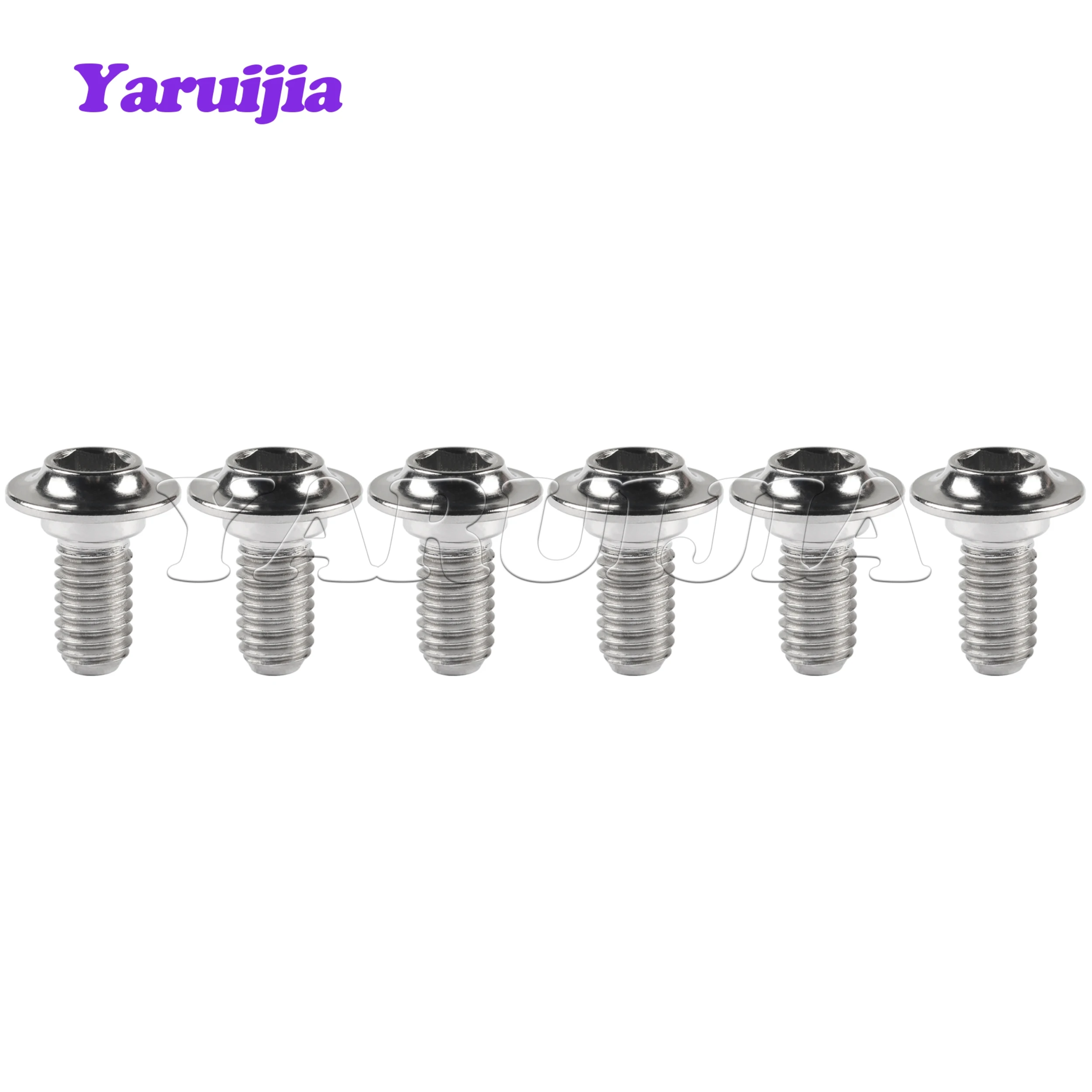 Yaruijia-tornillos de titanio Gr5, juego de M5 para bicicleta de carretera, zapatas de freno, abrazadera, almohadilla, 6 piezas
