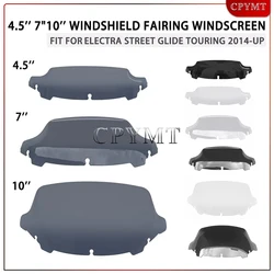 Black/Smoke/Clear 4.5'' 7'10'' Windshield Fairing Windscreen Cover Fit For Electra Street Glide Touring 2014-UP