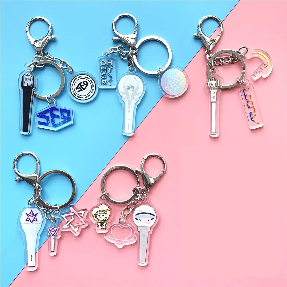 سلسلة مفاتيح KPOP SHINee DAY6 VICTON من الأكريليك الخفيف (G)I-DLE WINNER EVERGLOW LOONA DF9 مجموعة هدايا المعجبين #1