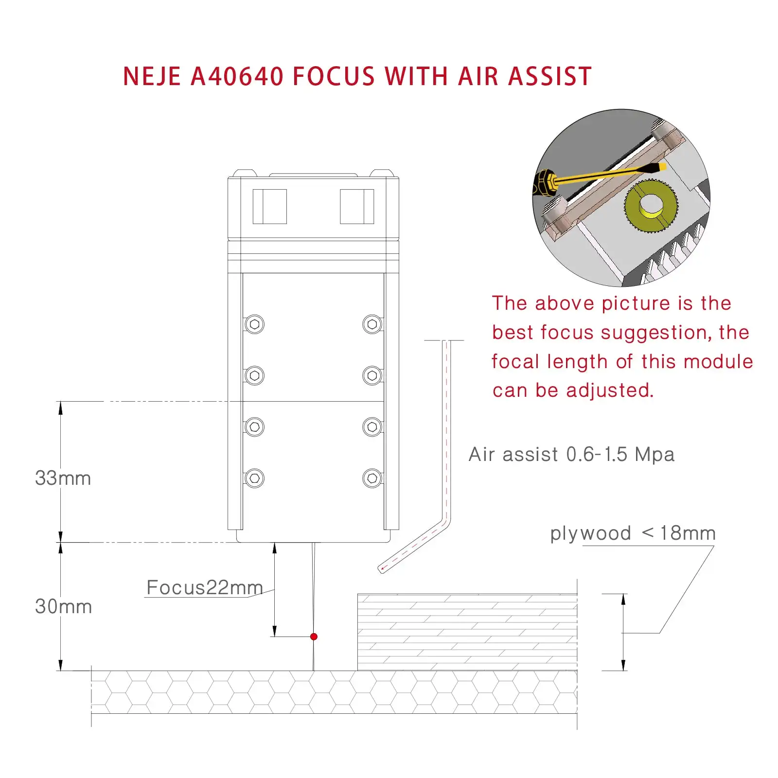 Neje a8 lente para neje máquina de gravação a laser 80w a40640 módulo laser lente substituição