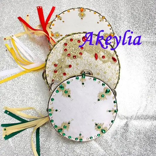 Women tambourine circular Professional ballet stage dance accessory wooden for girls competition performance children PJ001C