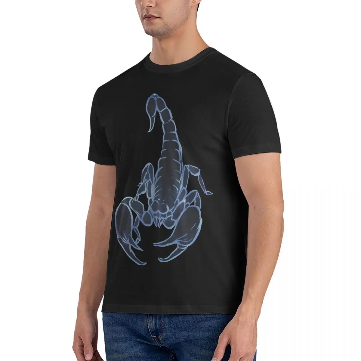 Scorpion Constellation T Shirt for Men Cotton Amazing T-Shirt Round Neck Grim Dawn Tee Shirt Short Sleeve Tops Gift Idea